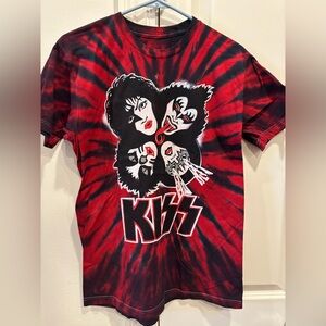 Liquid Blue x KISS Red Burst Tye Dye Shirt • Sz: Medium